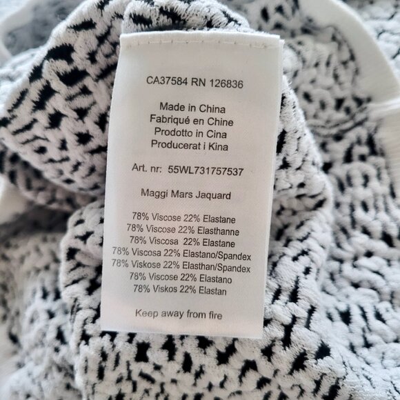 J.Lindeberg Maggi Mars Jacquard Crewneck in Black and White Size M - Picture 8 of 10